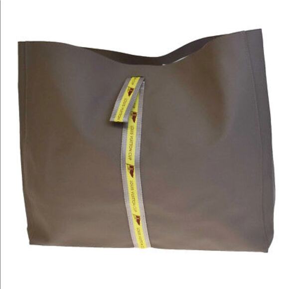 Louis Vuitton 2003 Gray LV Cup Limited Edition Vinyl Shopper Purse - Picture 1 of 8